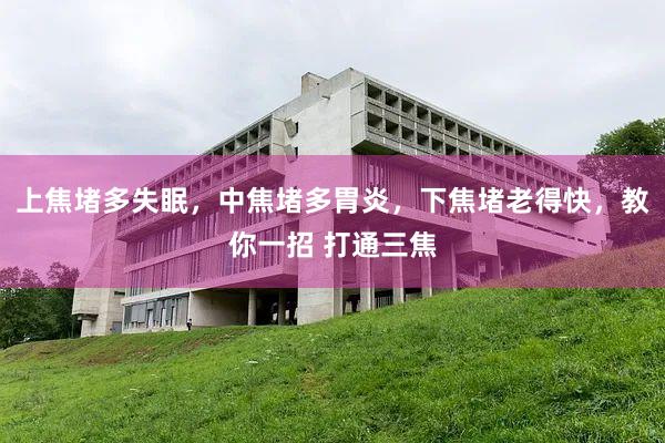 上焦堵多失眠，中焦堵多胃炎，下焦堵老得快，教你一招 打通三焦