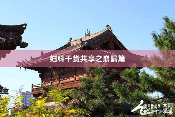 妇科干货共享之崩漏篇