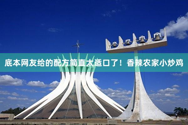 底本网友给的配方简直太适口了！香辣农家小炒鸡
