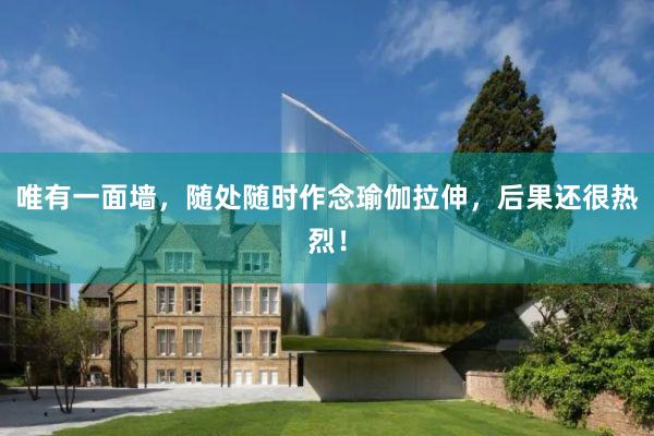唯有一面墙，随处随时作念瑜伽拉伸，后果还很热烈！