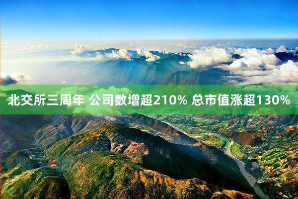 北交所三周年 公司数增超210% 总市值涨超130%