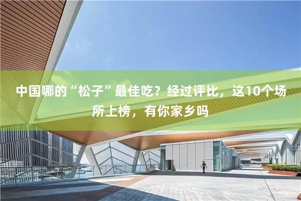 中国哪的“松子”最佳吃？经过评比，这10个场所上榜，有你家乡吗